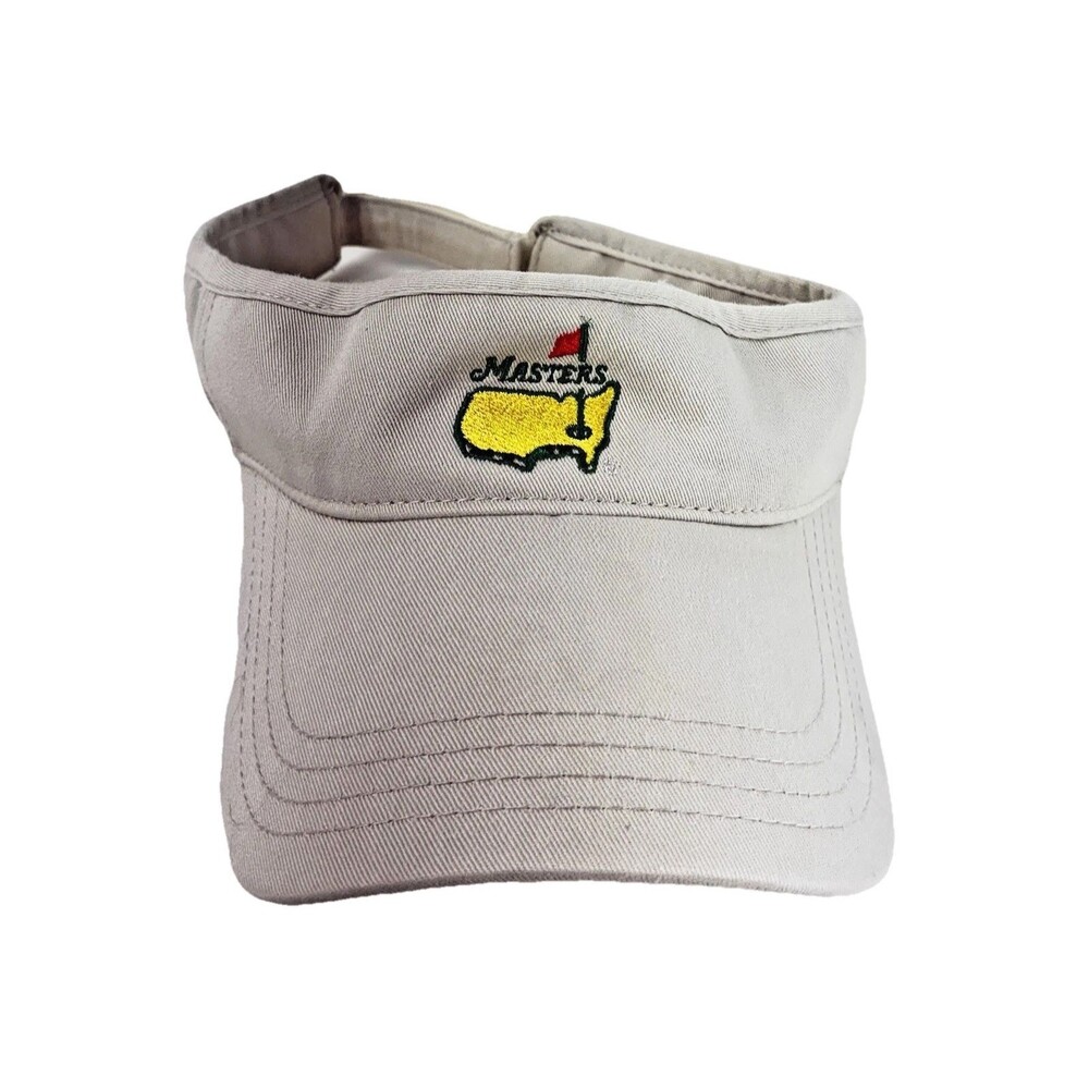 PGA Masters American Needle Tan Khaki Strapback Golf Visor